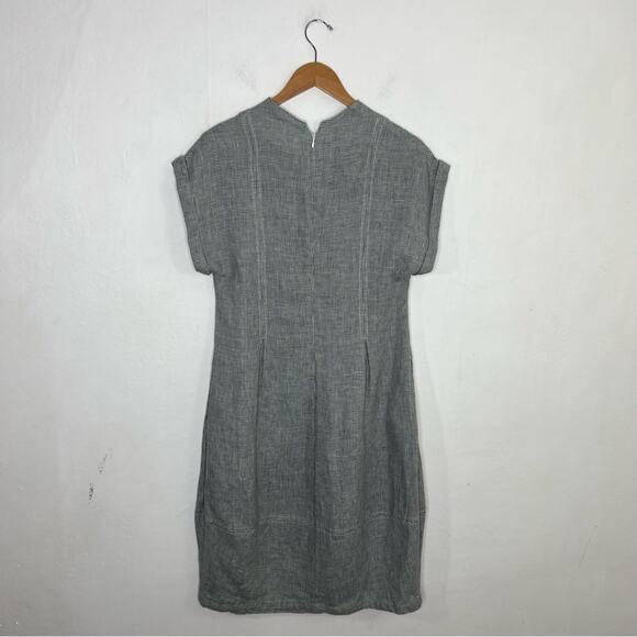 G R NATURE Green Linen Dress Size 40 or US Medium - Picture 2 of 12